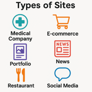 أنواع المواقع