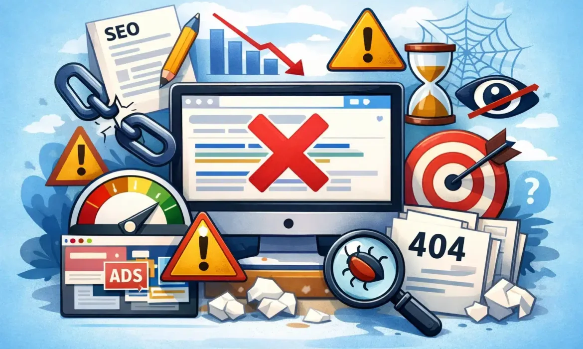أخطاء تحسين محركات البحث